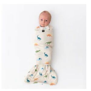 Kyte Sleep Swaddler Size XS in Ecru Roar Dino
